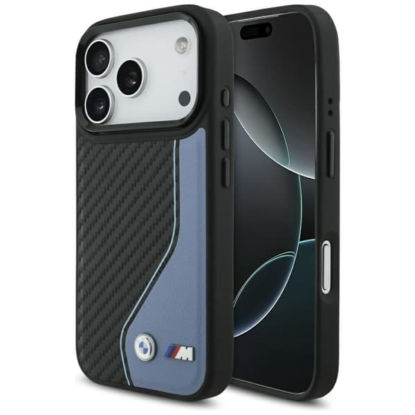 BMW M Carbon Logo MagSafe-cover til iPhone 17 Pro, blå