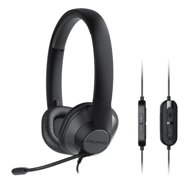 Creative HS-720 V2 Kablede Hovedtelefoner med Mikrofon Sort/Sort USB