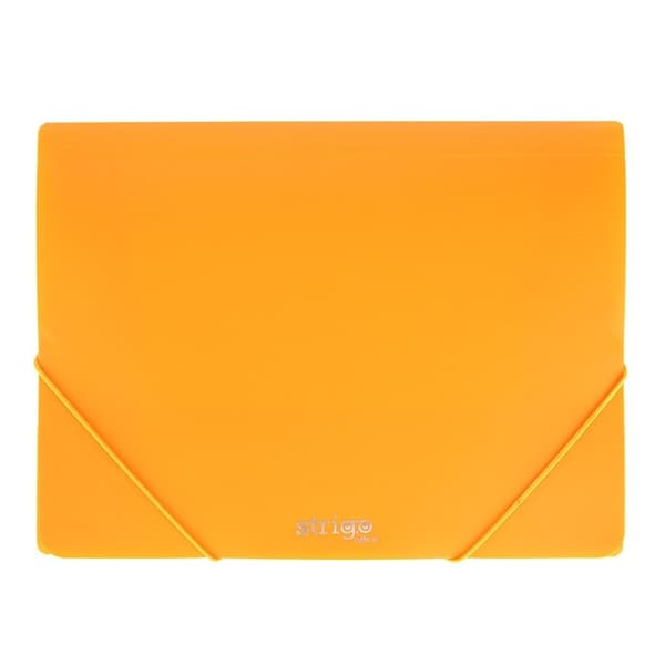 STRIGO Neonorange A4 PP-mapp med resår