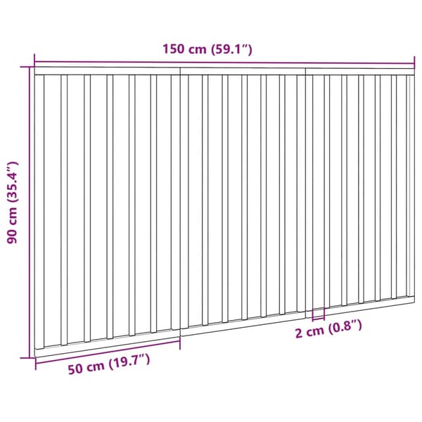 vidaXL foldbart sikkerhedsgitter til hunde, 3 paneler, 150 cm