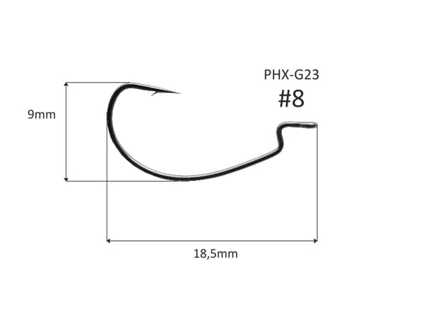 Offset G-krogkroge - G23 - Sort/N - #8
