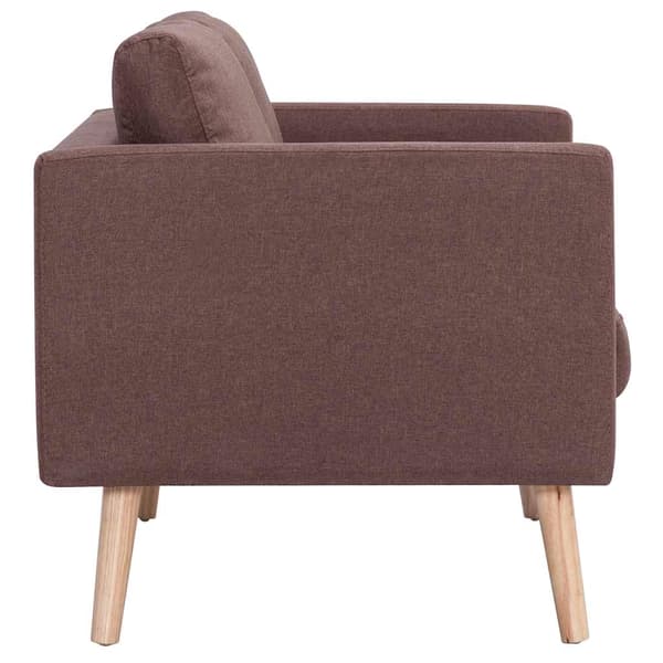 vidaXL 2-sits tygsoffa, brun