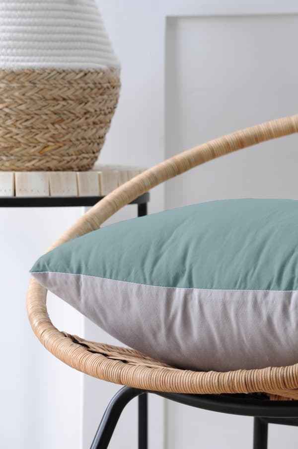 DUO pude 50x50 jade sølv