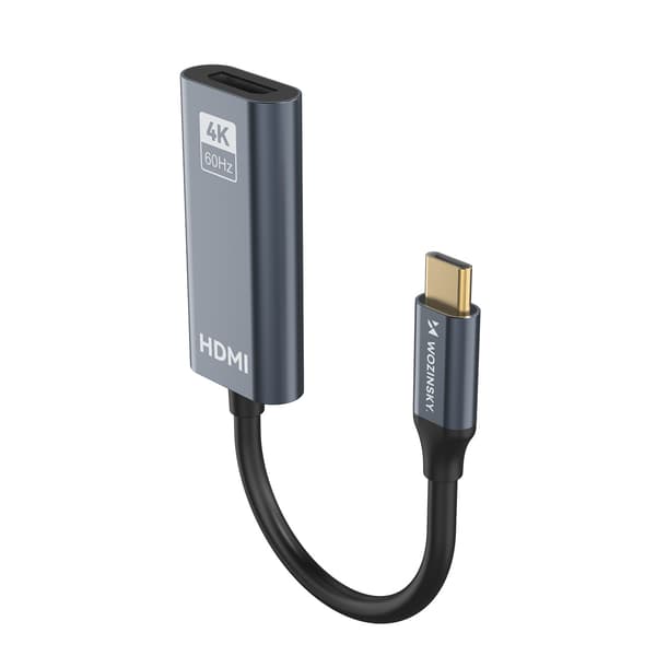 USB-C - HDMI 4K 60Hz -sovitin - musta