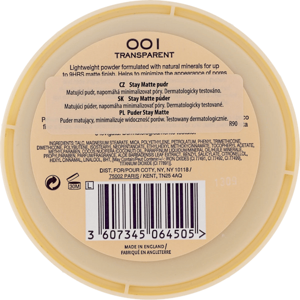 RIMMEL STAY MATT 001 puder