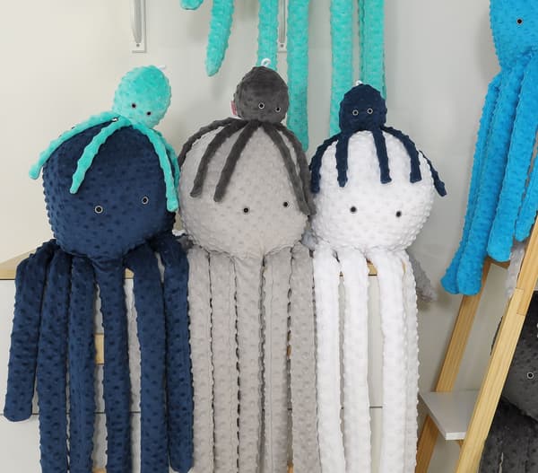 Suuri pehmolelu Octopus XXL - valkoinen