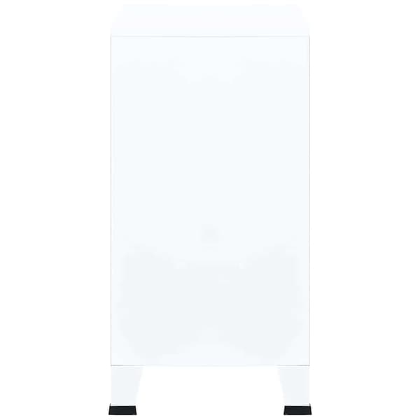 vidaXL Industriskåp vit 75x40x80 cm stål