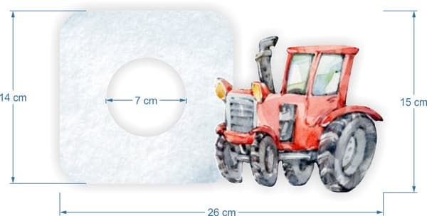 Suojatarra lastenhuoneen kytkimelle - Traktor
