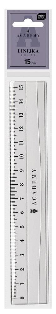 Academy 15 cm plastik lineal