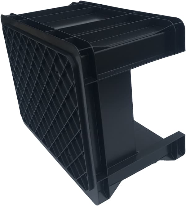Beholder med vindue 400x300x220 sort