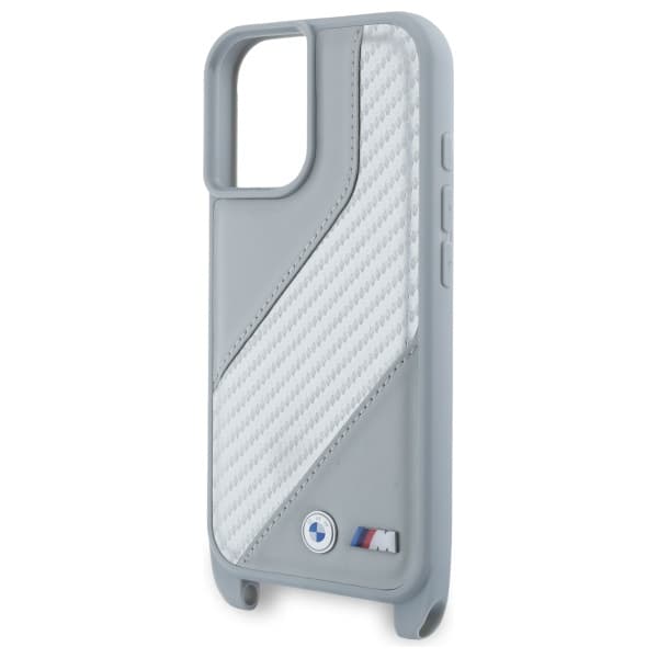 BMW M Edition Carbon Stripe & Strap Cover til iPhone 16, Grå