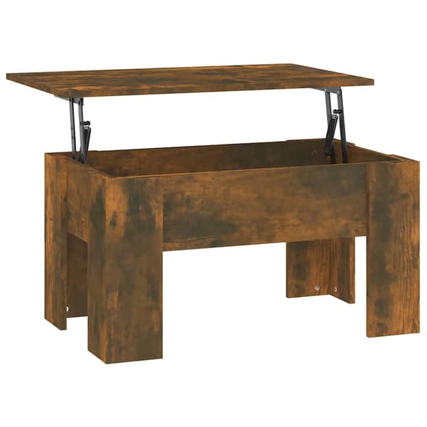 vidaXL sofabord røget eg 79x49x41 cm