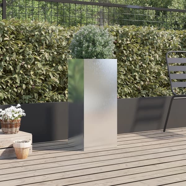 vidaXL plantekasse, sølv, 32x29x75 cm, rustfrit stål