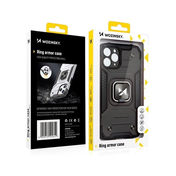 Pansret cover + magnetisk holder iPhone 13 mini Ring Armor blå