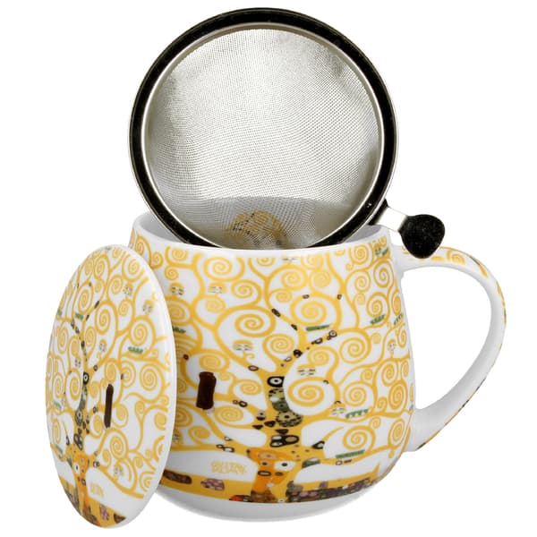 Klimt Ecru Träd Mugg med Infuser