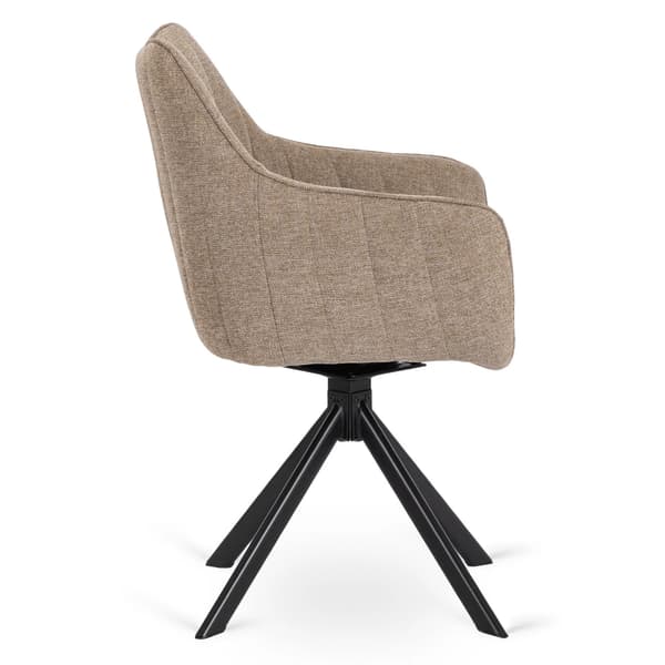 Klädd snurrstol för vardagsrum MUMBAI beige modern