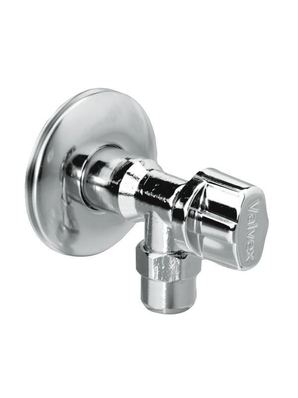 Eko Plus vinkelventil med 3/8" mutter, krom 1/2"-3/8"