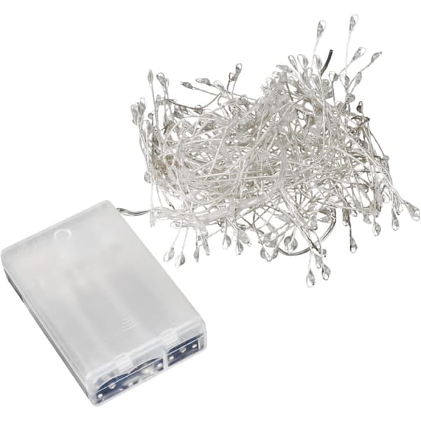 Lampor 240 LED 2,4 meter KLUSTERRIS KALLVITT BATTERIDRIVNA