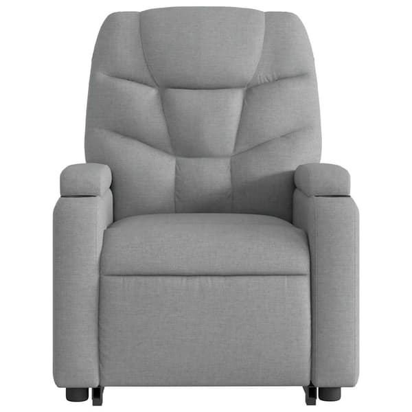 vidaXL Elektrisk lyftande massagefåtölj ljusgrå