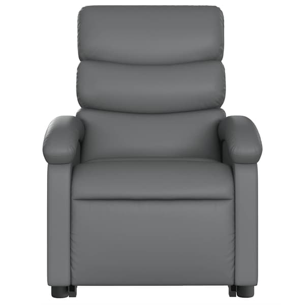 vidaXL Lyftbar massagefåtölj, grå, konstläder