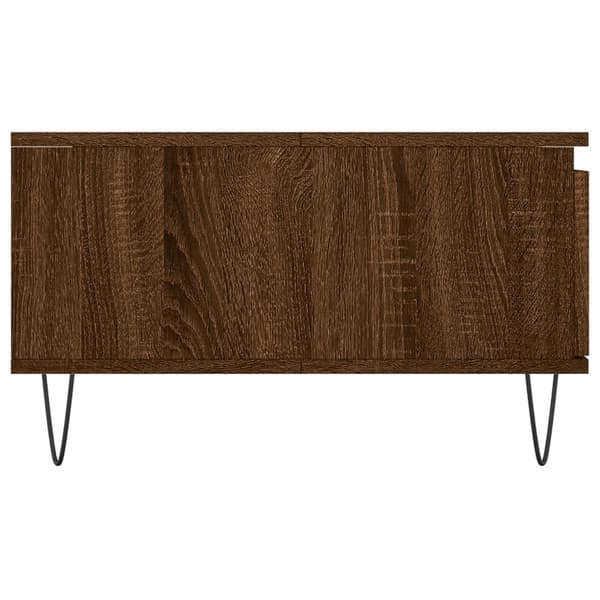 vidaXL sofabord, brunt egetræ, 90x60x35cm, træbaseret materiale