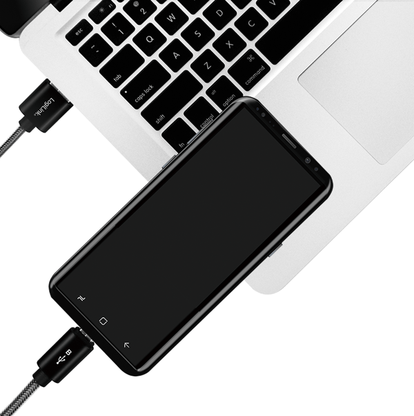 LogiLink USB 2.0 USB-A til Micro-USB-kabel, 1 m, til opladning og synkronisering