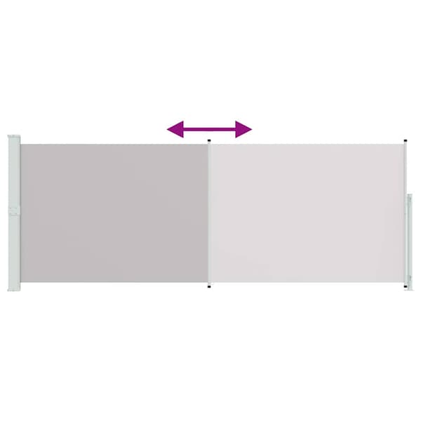 vidaXL Utfällbar sidomarkis för uteplats 180x500 cm grå