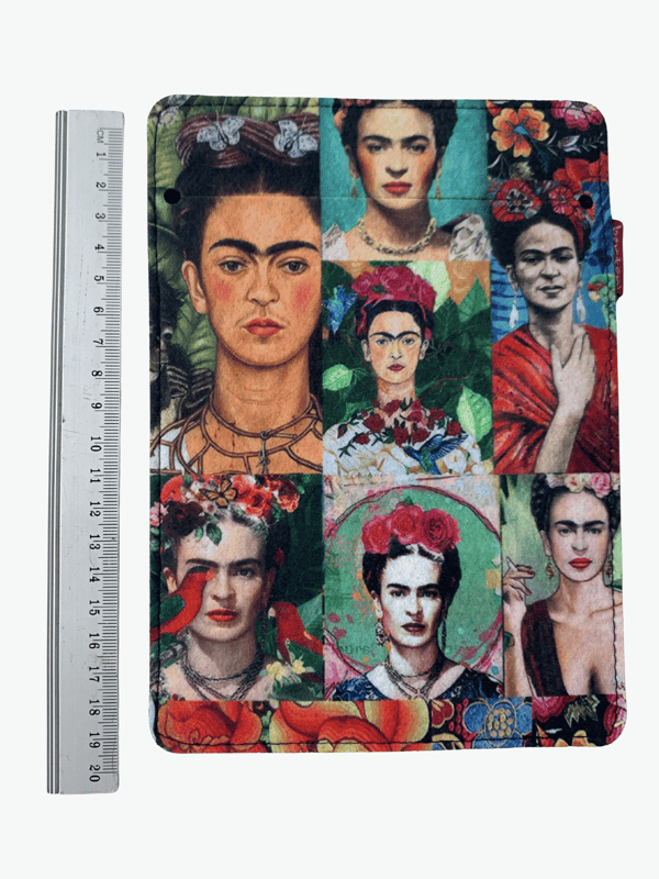 Arco Design 6-7" e-boksfodral - EcoFilc, Modern Frida-tryck, Grå, Passar Kindle / PocketBook