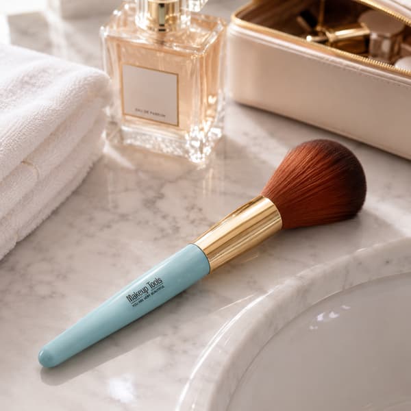 Makeupbørste til blush, bronzer, løs pudder og mineralfoundation