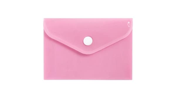 A7 PP kuvertmappe, pastelrosa