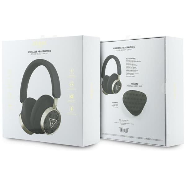 Guess 4G Triangle Logo Bluetooth ENC Over-Ear Hovedtelefoner Sort