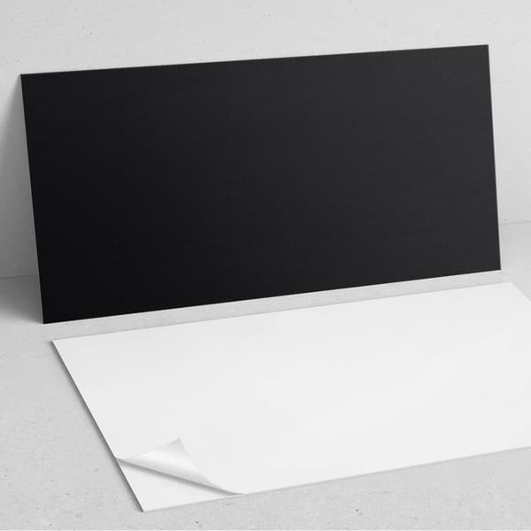 Trykt vinylpanel, klar til montering, 100x50 cm, mørk grafitfarve