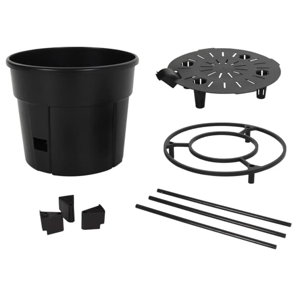 vidaXL Tomatplanter, Antracit, Ø29,5x115 cm, Polypropylen