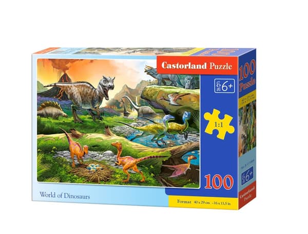 Pussel 100 Dinosauriernas värld CASTOR