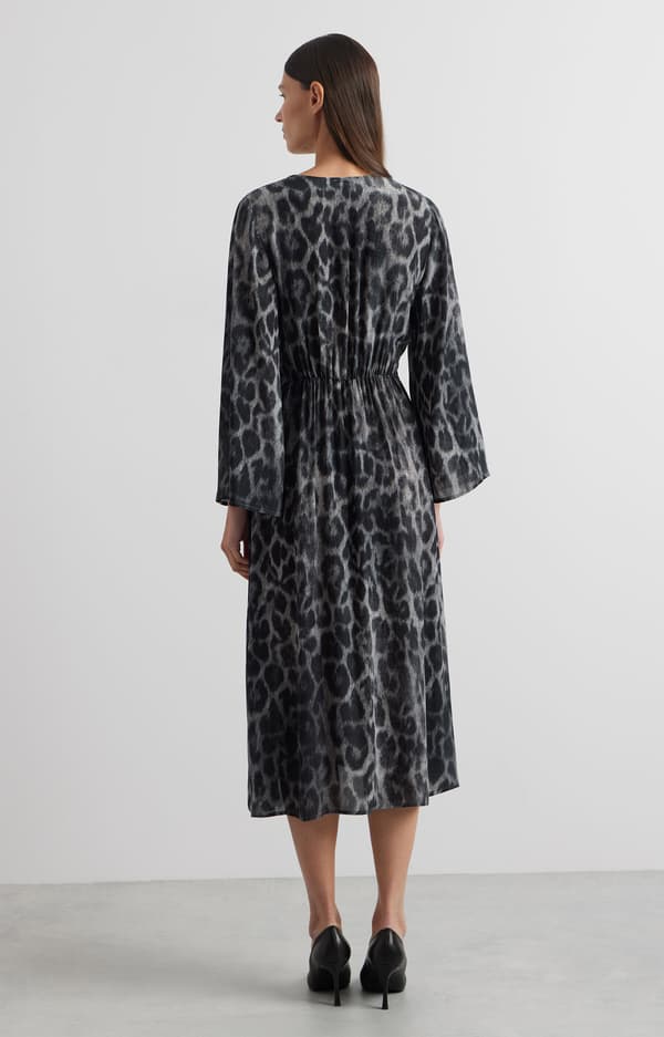 Leopardmönstrad klänning 36