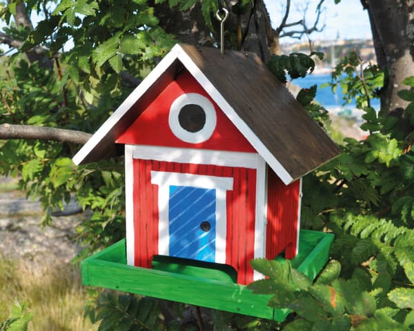 Gør-det-selv fuglehusfoderhus i træ 225x240x226mm