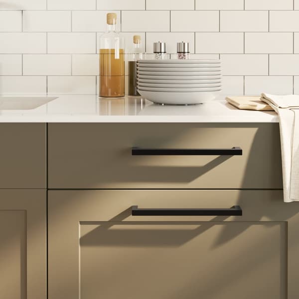 vidaXL skabsgreb 10 stk. sort 224 mm rustfrit stål