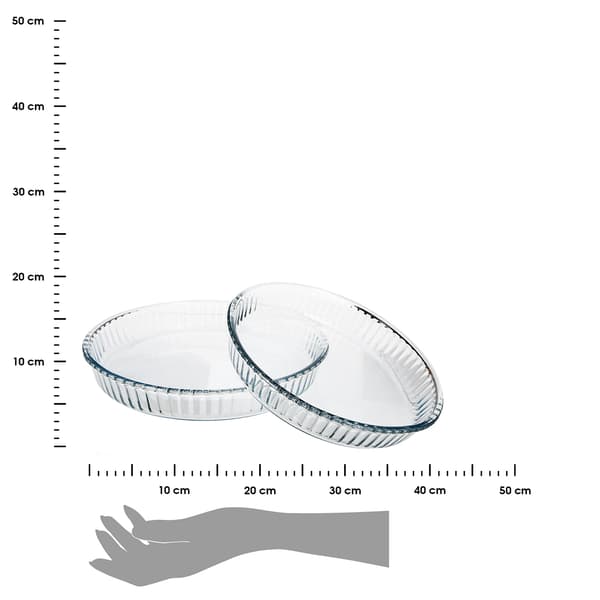 Sæt med 2 kageforme i glas