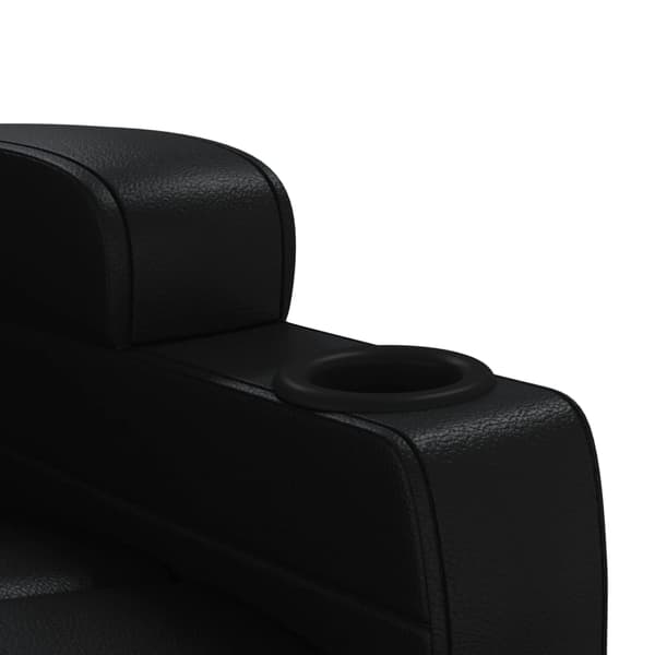 vidaXL elektrisk massagestol sort kunstlæder