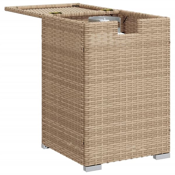 vidaXL Pulloteline/pöytä beige 40x40x60 cm polyrottinki