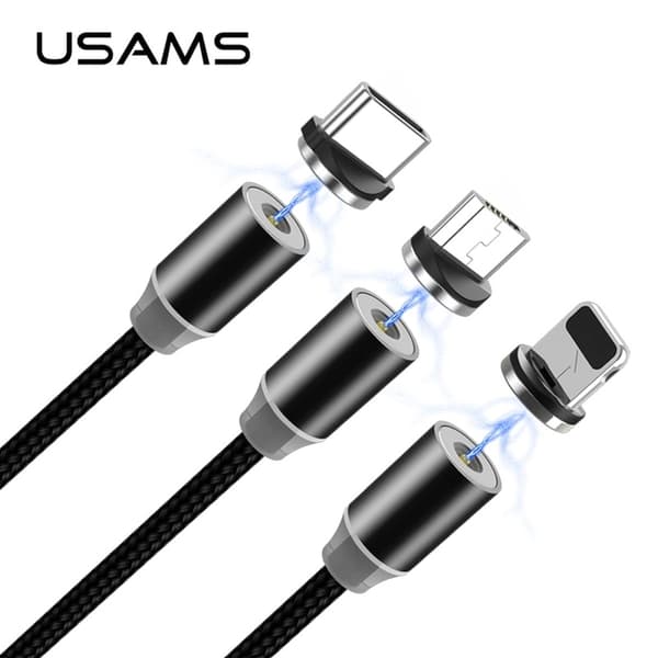 USAMS Bulk Lightning Magnetisk Adapter, Silver