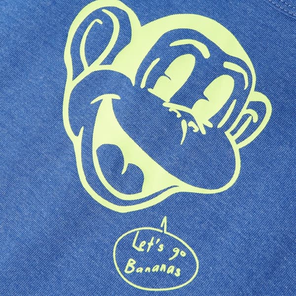 Barnärmlös T-shirt, blåmelerad, 92