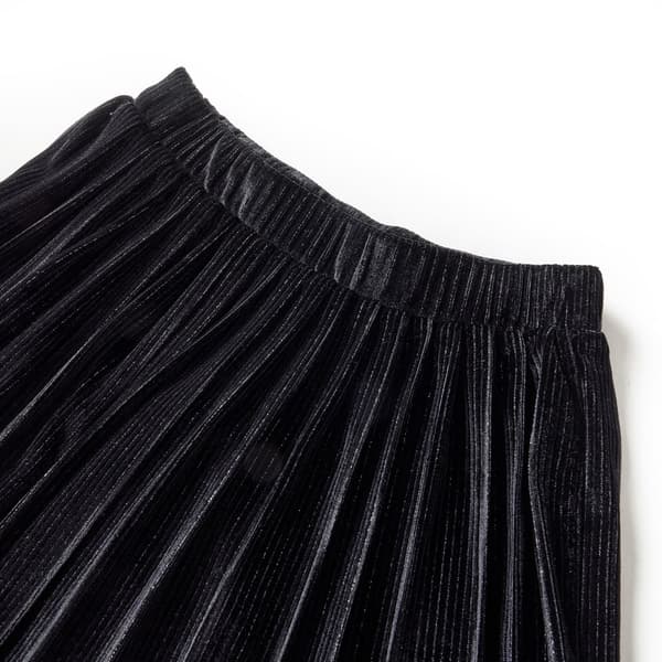 Børnenederdel, plisseret, med lurex, sort, 104