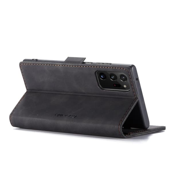 CASEME Etui til Samsung Galaxy Note 20 Ultra, Læderpung, Sort