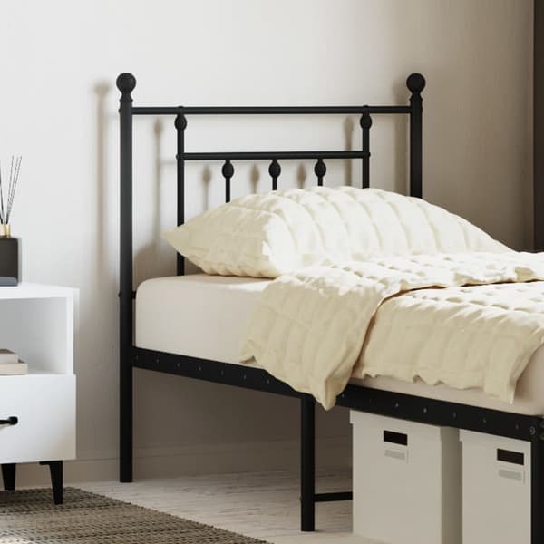 vidaXL metalsengegavl sort 75 cm