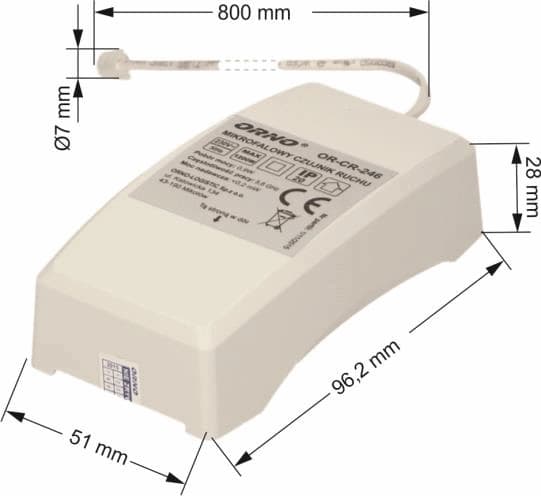 Mikrovågsrörelsesensor med extern skymningssensor 360° 1200W