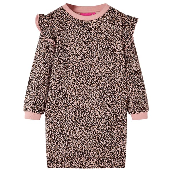 Børnesweatshirtkjole, diskret pink, 92