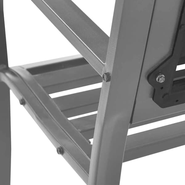 vidaXL havebænk sort 120 cm stål