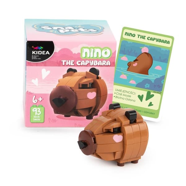 KIDEA ruskeat capybara snapets palikat