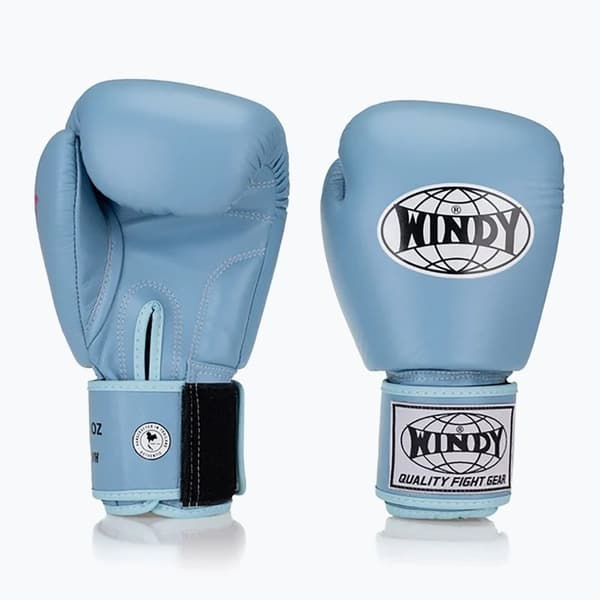 Windy Classic boksehandsker i ægte læder, blå 16OZ